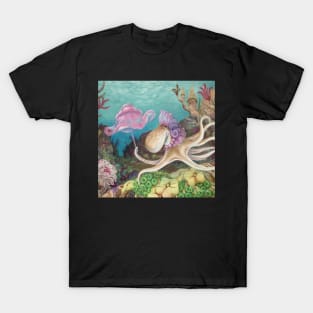 An Octopus and Her Parasol T-Shirt